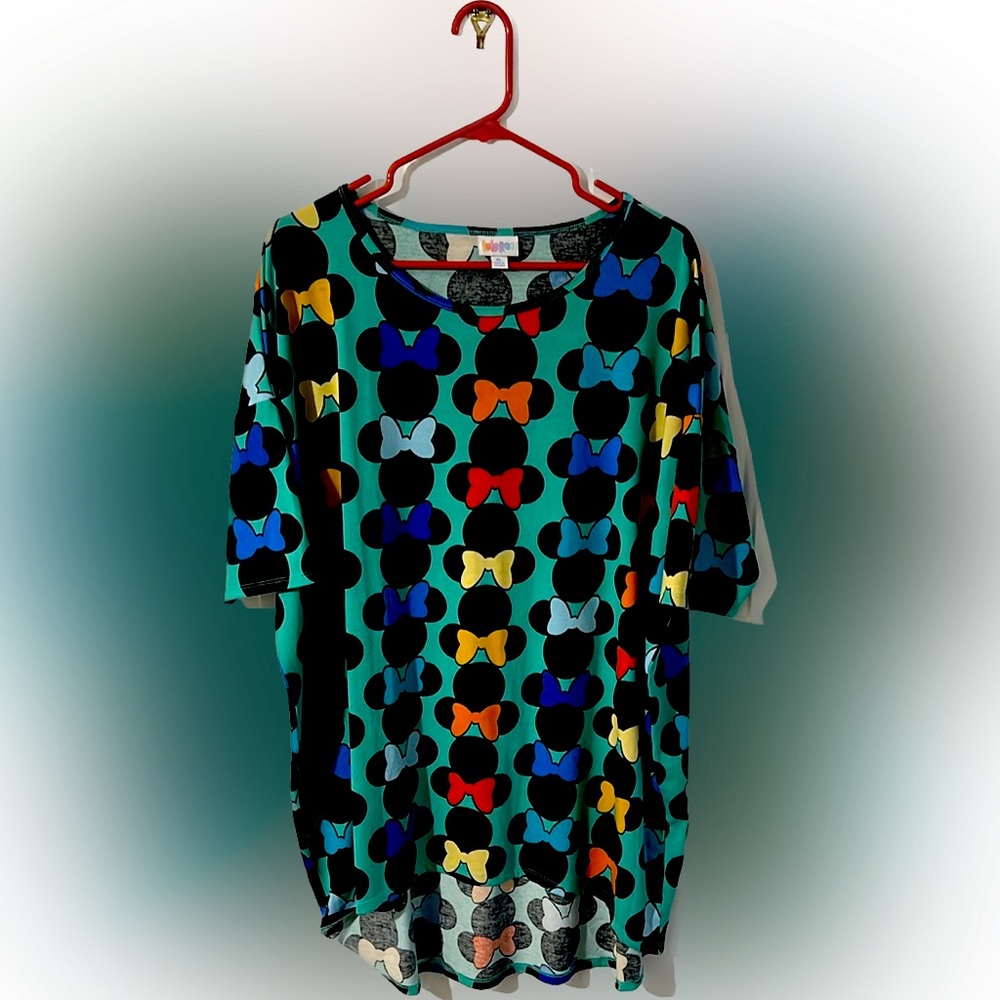 LulaRoe Disney Minnie Irma Top Size XL